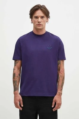 PS Paul Smith t-shirt bawełniany męski kolor granatowy z aplikacją M2R.965XE.N22116