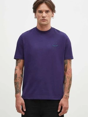 PS Paul Smith t-shirt bawełniany męski kolor granatowy z aplikacją M2R.965XE.N22116