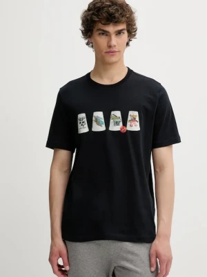 PS Paul Smith t-shirt bawełniany męski kolor granatowy z nadrukiem M2R-011R-TP5257