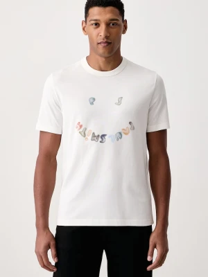 PS Paul Smith T-shirt męski bawełniany beżowy