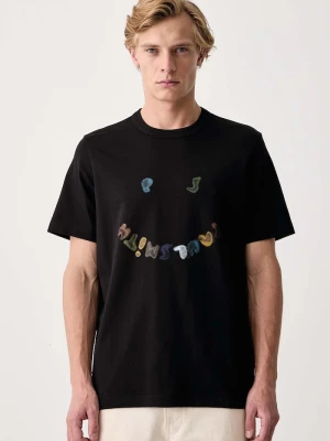 PS Paul Smith T-shirt męski bawełniany czarny