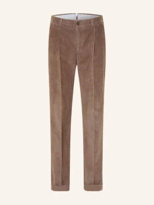 Pt Torino Spodnie Cordchino O Kroju Extra Slim Fit beige JASNOBRĄZOWY
