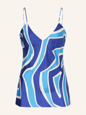 Pucci Jedwabny Top blau