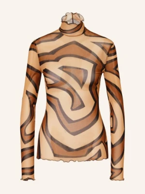 Pucci Koszulka Z Długim Rękawem Z Siateczki gold