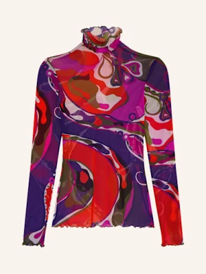 Pucci Koszulka Z Długim Rękawem Z Siateczki pink