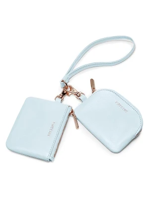 Puccini Skórzany brelok "Zen" w kolorze błękitnym z dwoma saszetkami - 10 x 8 x 2 cm rozmiar: onesize