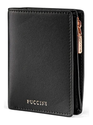 Puccini Skórzany portfel "Zen" w kolorze czarnym - 8,5 x 11,5 x 2 cm rozmiar: onesize