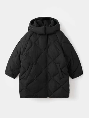 Puchowa kurtka z kapturem czarny - Dzieci - - MANGO KIDS