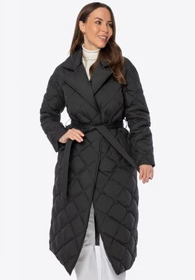 Puchowy płaszcz z naturalnym wypełnieniem czarny Wittchen