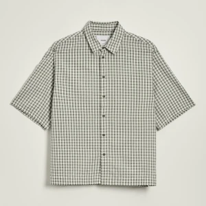 Pudełkowa koszula z krótkim rękawem szara House