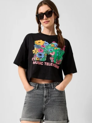 Pudełkowa koszula z nadrukiem MTV QS