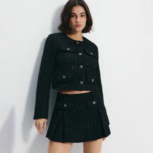 Pudełkowa marynarka z guzikami czarna House