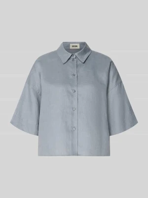 pudełkowy krój bluzka lniana model 'YARIKA' drykorn