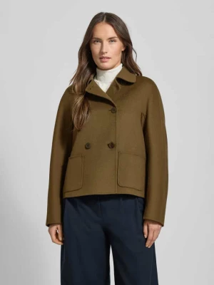 Pudełkowy krój Kurtka wełniana z dodatkiem jedwabiu i kaszmiru Model 'MSTEDEN' Max Mara Khaki