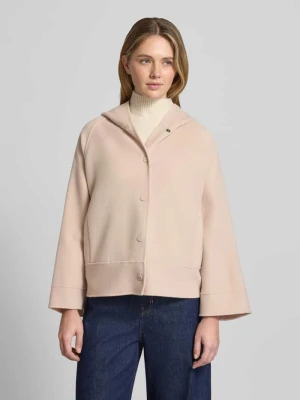 Pudełkowy krój kurtka wełniana z kapturem model "OLIATO" Weekend Max Mara Piaskowy