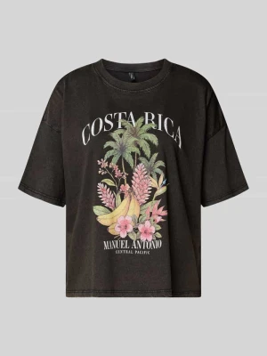 Pudełkowy krój t-shirt z czystej bawełny model 'LUCY' Only