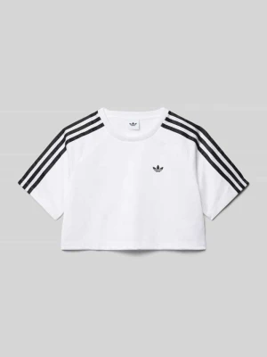 Pudełkowy krój T-shirt z kontrastowymi paskami adidas Originals