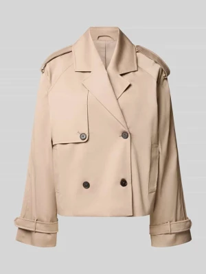 pudełkowy krój trencz model 'RICKIE CROPPED TRENCH' Anine Bing Beżowy