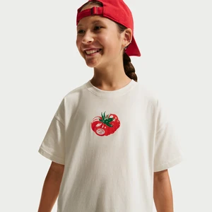 Pudełkowy T-shirt dla dużych dzieci Nike - Biel