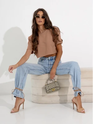 Pudełkowy top z poduszkami LEE - cappuccino  magmac 