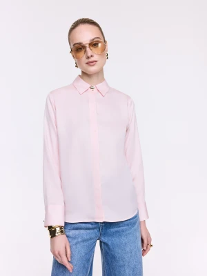 Pudroworóżowa elegancka koszula z wiskozy TARANKO