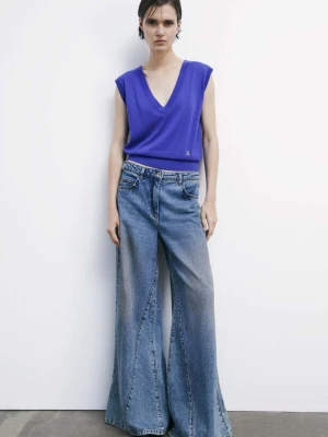 Pullunder „ESSENTIAL” z czystej wełny z dekoltem w serek PATRIZIA PEPE