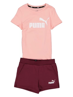 Puma 2-częściowy zestaw "Logo" w kolorze jasnoróżowo-czerwonym rozmiar: 116