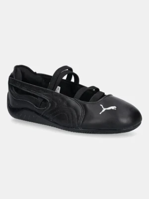 Puma baleriny skórzane Speedcat Ballet kolor czarny 403587