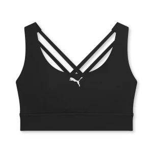 PUMA Biustonosz treningowy Fit o śCzerwonynim wsparciu, Odzież, Czarny,
