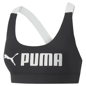 PUMA Biustonosz treningowy Fit o śCzerwonynim wsparciu, Odzież, Czarny,