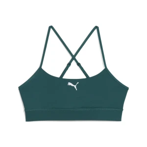 PUMA Biustonosz treningowy Fit o śCzerwonynim wsparciu, Odzież, Zielony,