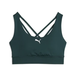 PUMA Biustonosz treningowy Fit o śCzerwonynim wsparciu, Odzież, Zielony