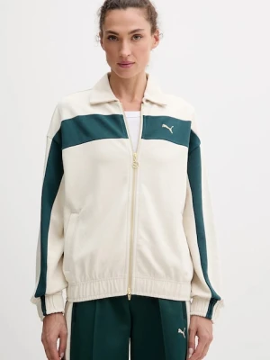 Puma bluza damska kolor beżowy gładka 632137