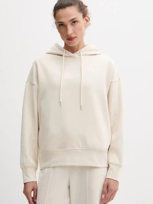 Puma bluza damska kolor beżowy z kapturem 688151