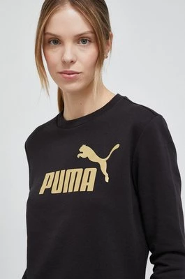 Puma bluza damska kolor czarny wzorzysta