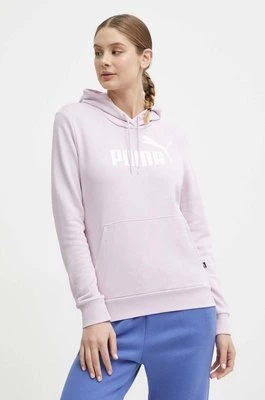 Puma bluza damska kolor fioletowy z kapturem 586797