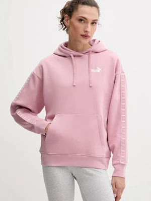 Puma bluza damska kolor różowy z kapturem gładka 688096