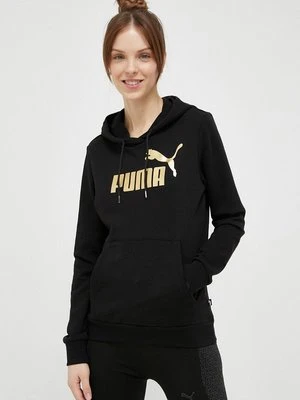 Zdjęcie produktu Puma bluza dresowa kolor czarny z kapturem z nadrukiem 849096