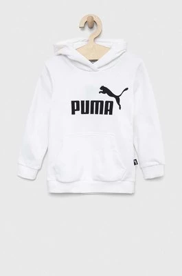 Puma bluza dziecięca ESS Logo Hoodie TR G kolor biały z kapturem z nadrukiem