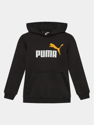 Puma Bluza Ess+ 2 Col Big Logo 586987 Czarny Regular Fit