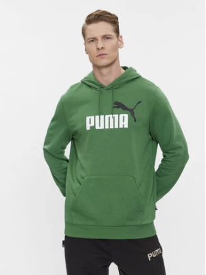 Puma Bluza Ess+ Col Big Logo 586765 Zielony Regular Fit