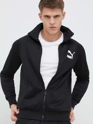 Puma bluza Iconic T7 męska kolor czarny gładka 530094-01 530094