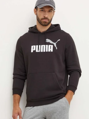 Puma bluza męska kolor czarny z kapturem z nadrukiem