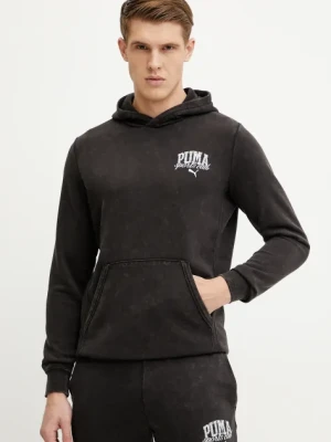 Puma bluza męska kolor czarny z kapturem z nadrukiem 684641