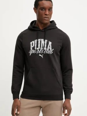 Puma bluza męska kolor czarny z kapturem z nadrukiem 684649