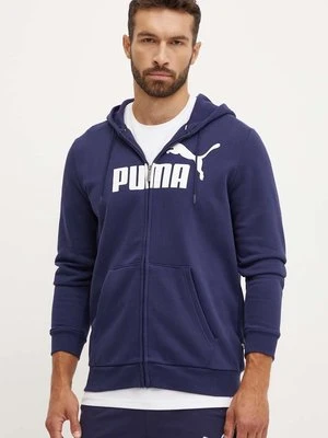 Zdjęcie produktu Puma bluza męska kolor granatowy z kapturem z nadrukiem