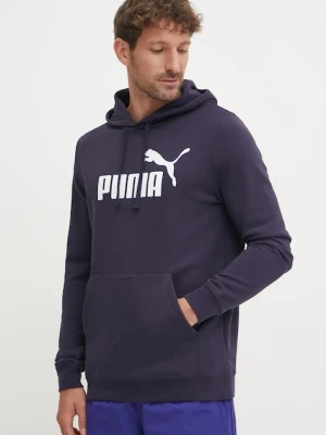 Puma bluza męska kolor granatowy z kapturem z nadrukiem 682572