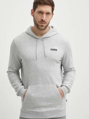 Puma bluza męska kolor szary z kapturem z nadrukiem 680990