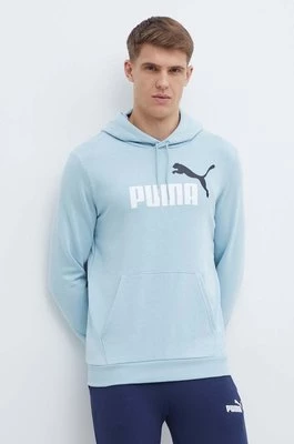 Puma bluza męska kolor turkusowy z kapturem 586765