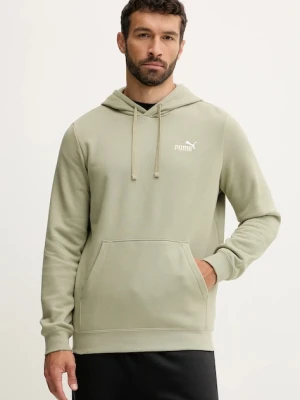 Puma bluza męska kolor zielony z kapturem z aplikacją 684718